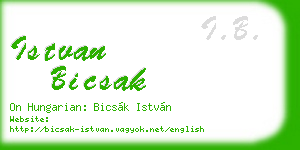 istvan bicsak business card